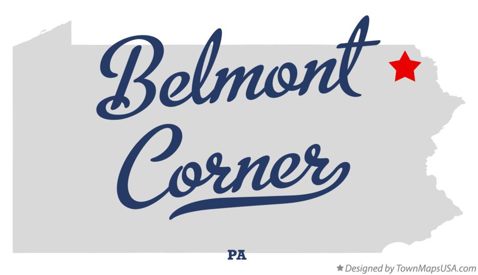 Map of Belmont Corner Pennsylvania PA