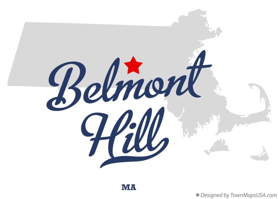 Map of Belmont Hill Massachusetts MA
