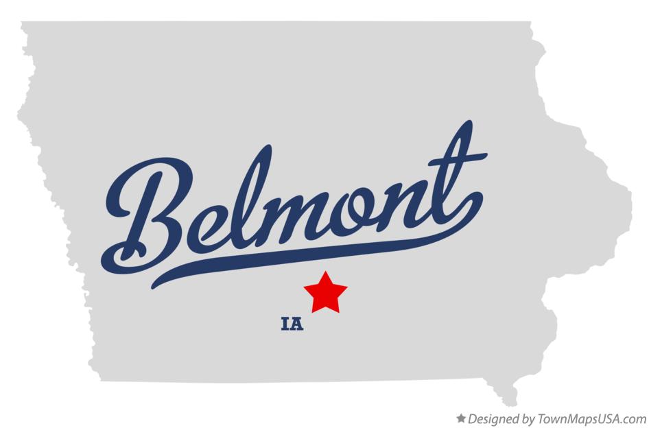 Map of Belmont Iowa IA