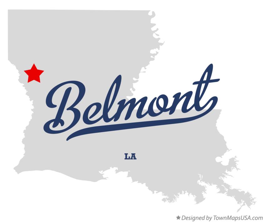 Map of Belmont Louisiana LA