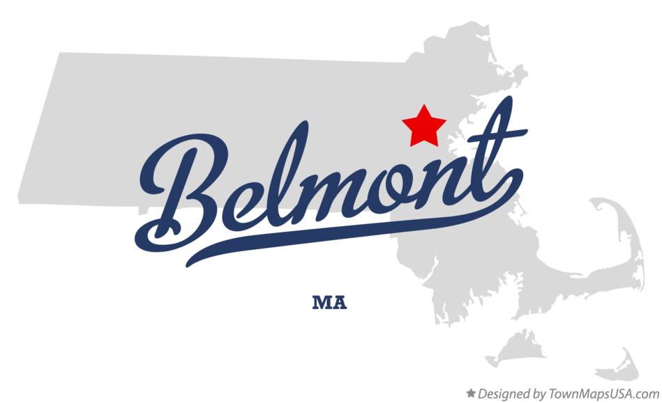 Map of Belmont Massachusetts MA