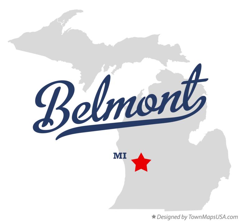 Map of Belmont Michigan MI