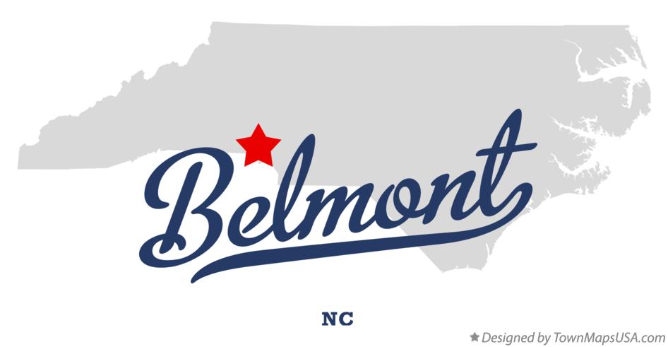 Map of Belmont North Carolina NC