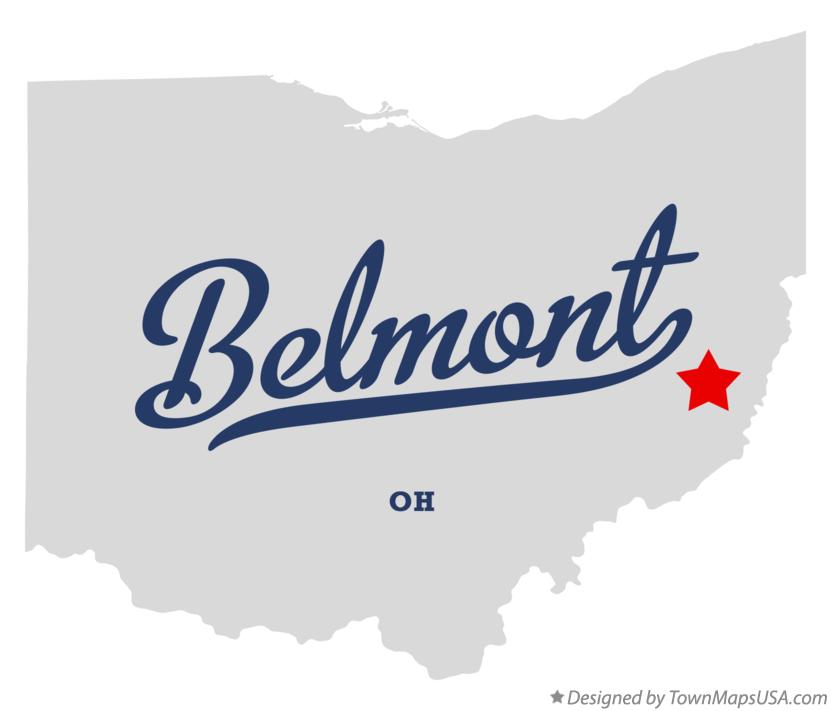 Map of Belmont Ohio OH
