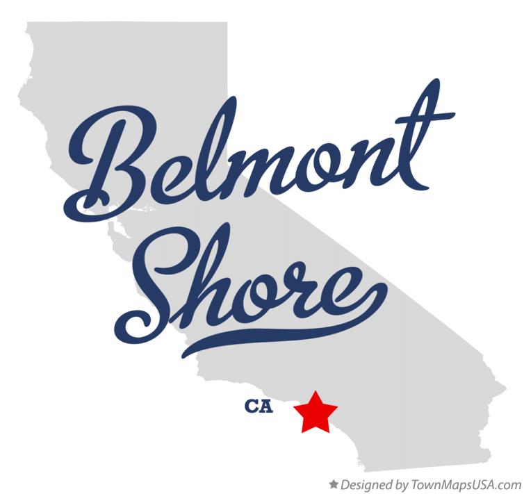 Map of Belmont Shore California CA