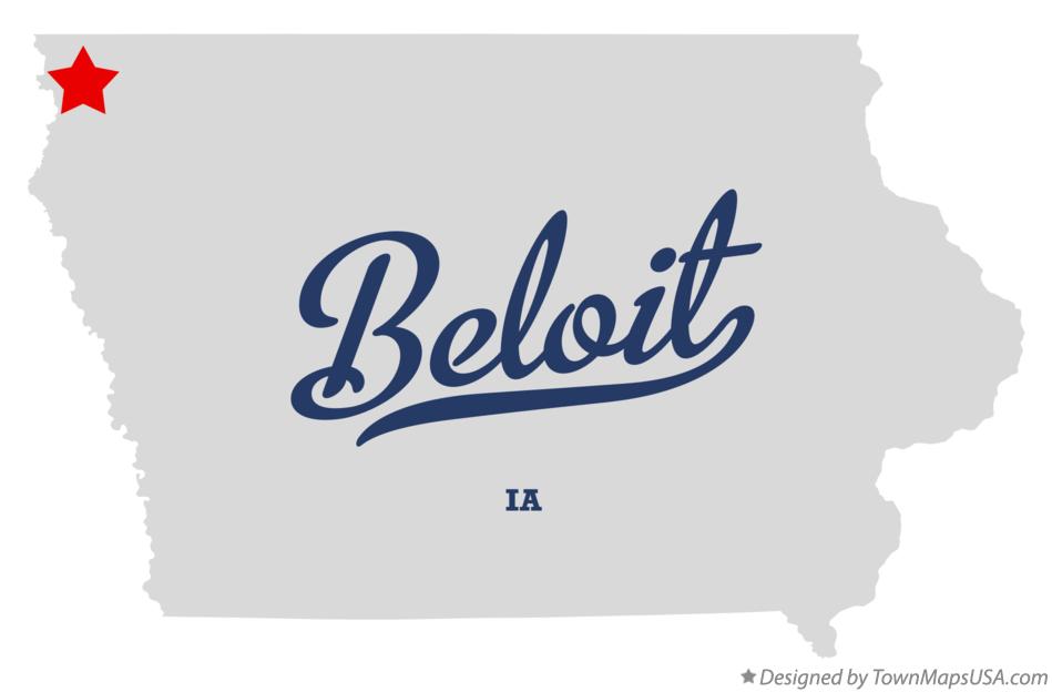 Map of Beloit Iowa IA