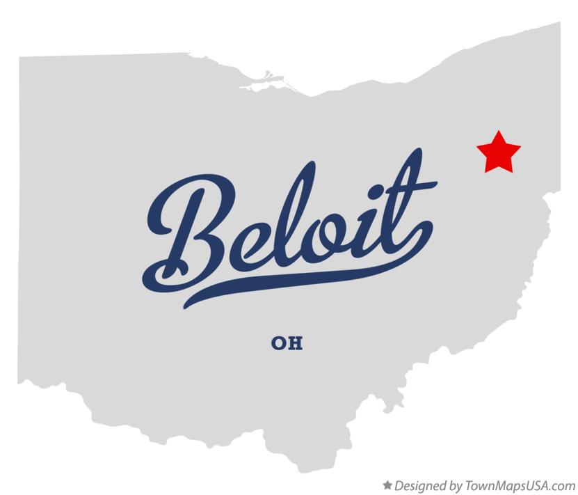 Map of Beloit Ohio OH
