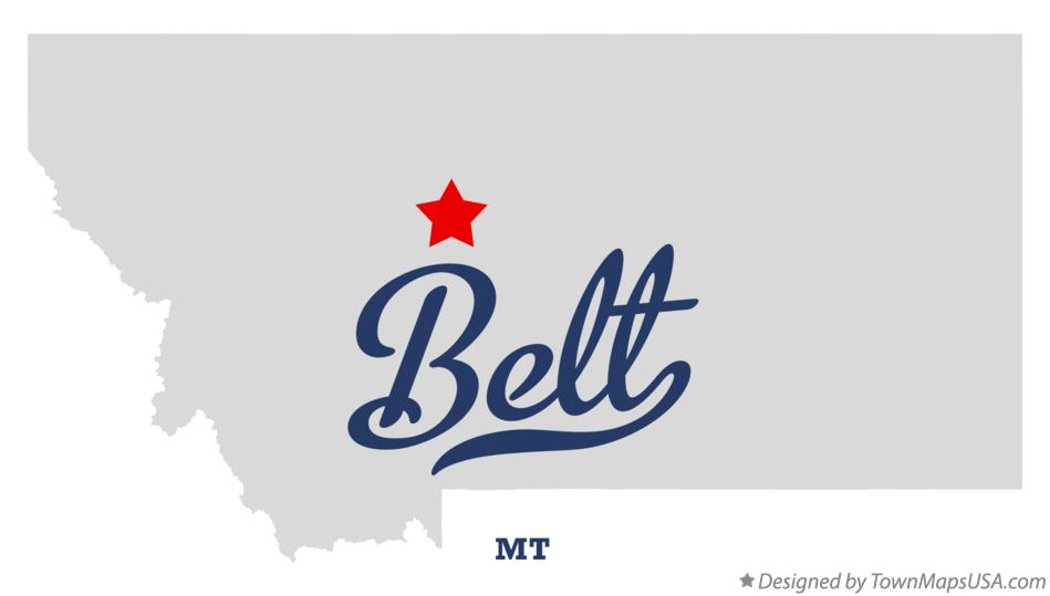 Map of Belt Montana MT