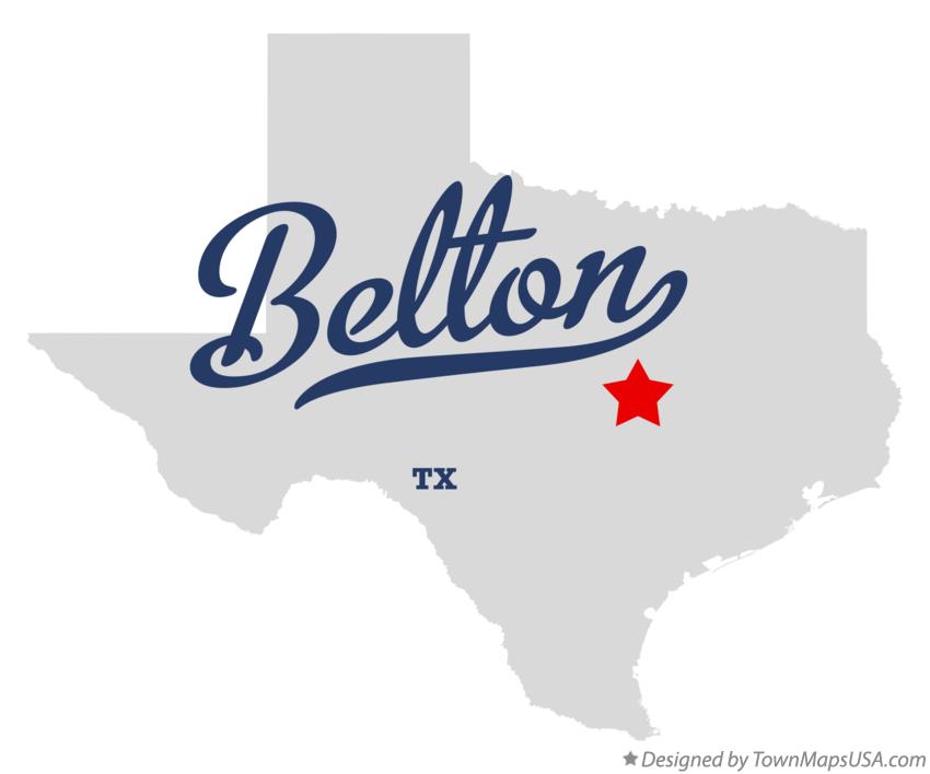 Map of Belton Texas TX