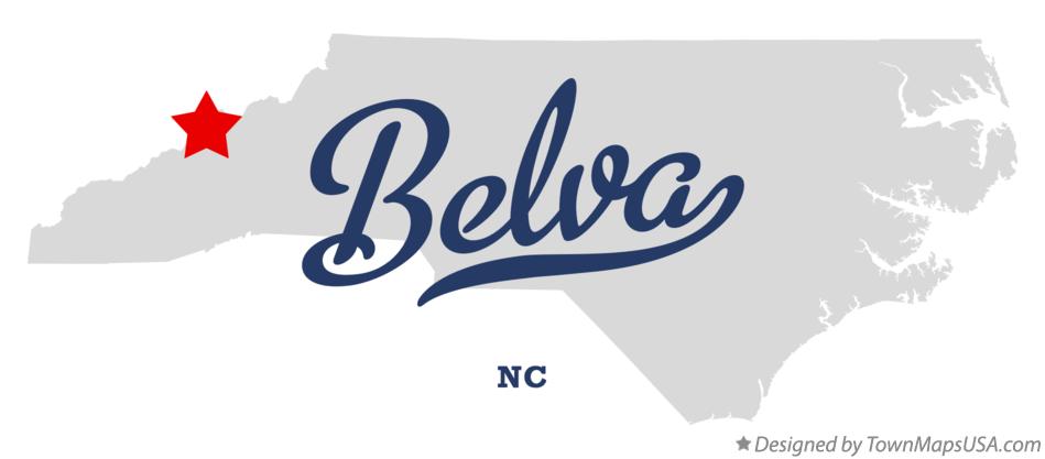 Map of Belva North Carolina NC