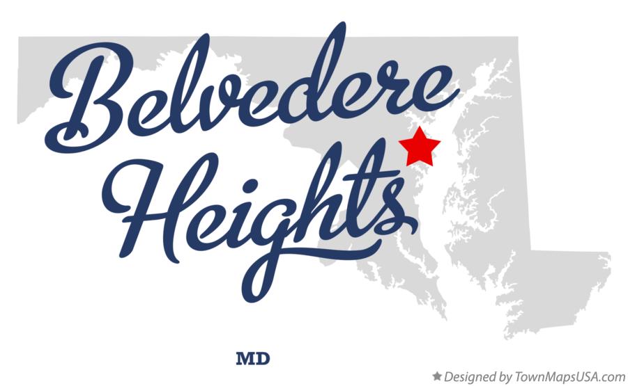 Map of Belvedere Heights Maryland MD