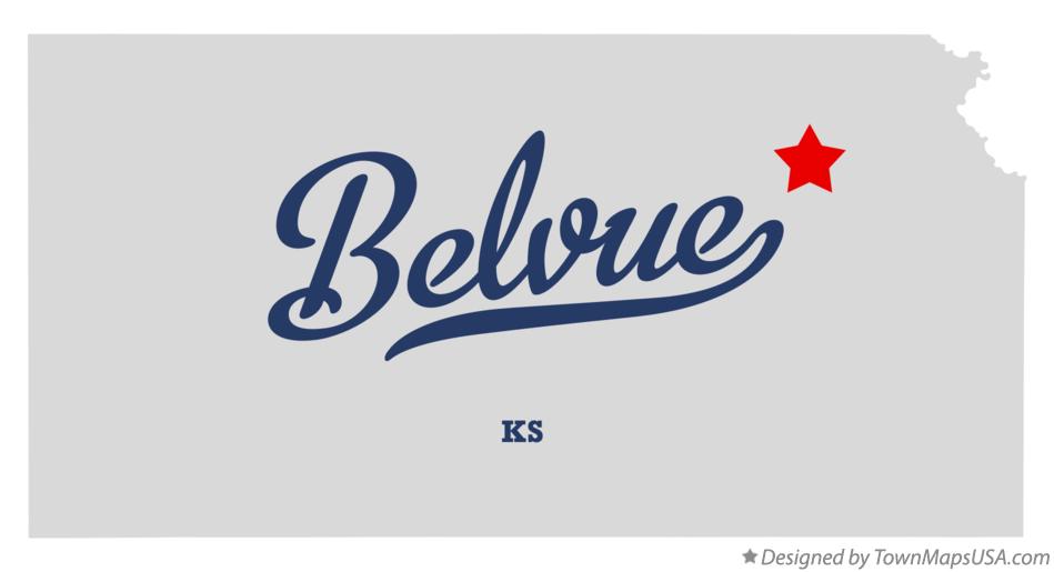 Map of Belvue Kansas KS