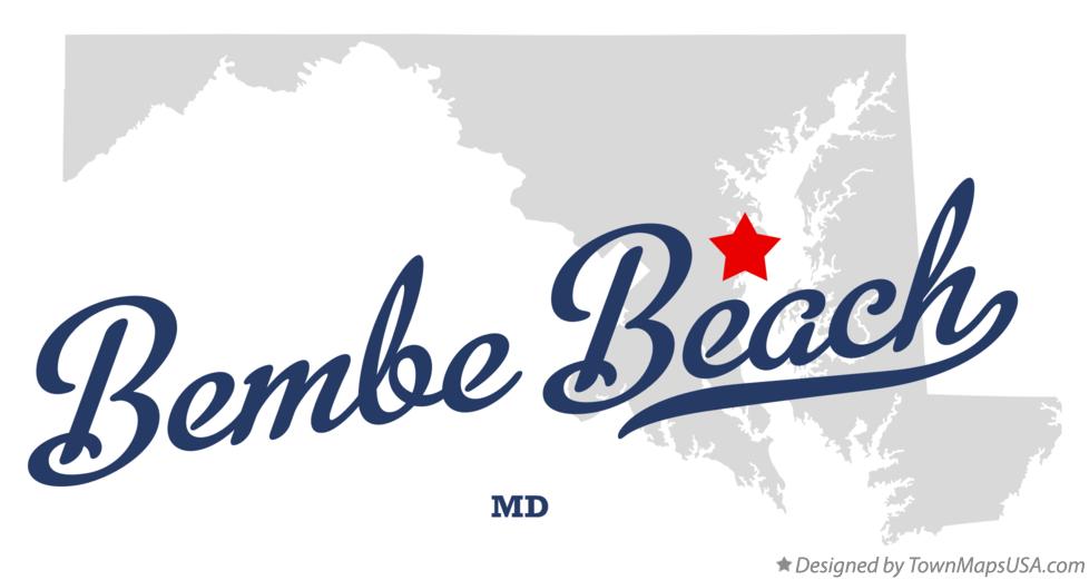 Map of Bembe Beach Maryland MD