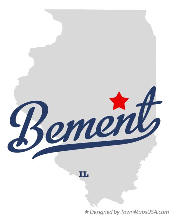 Map of Bement Illinois IL