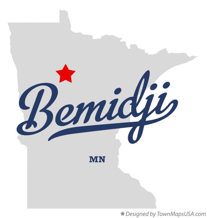 Map of Bemidji Minnesota MN
