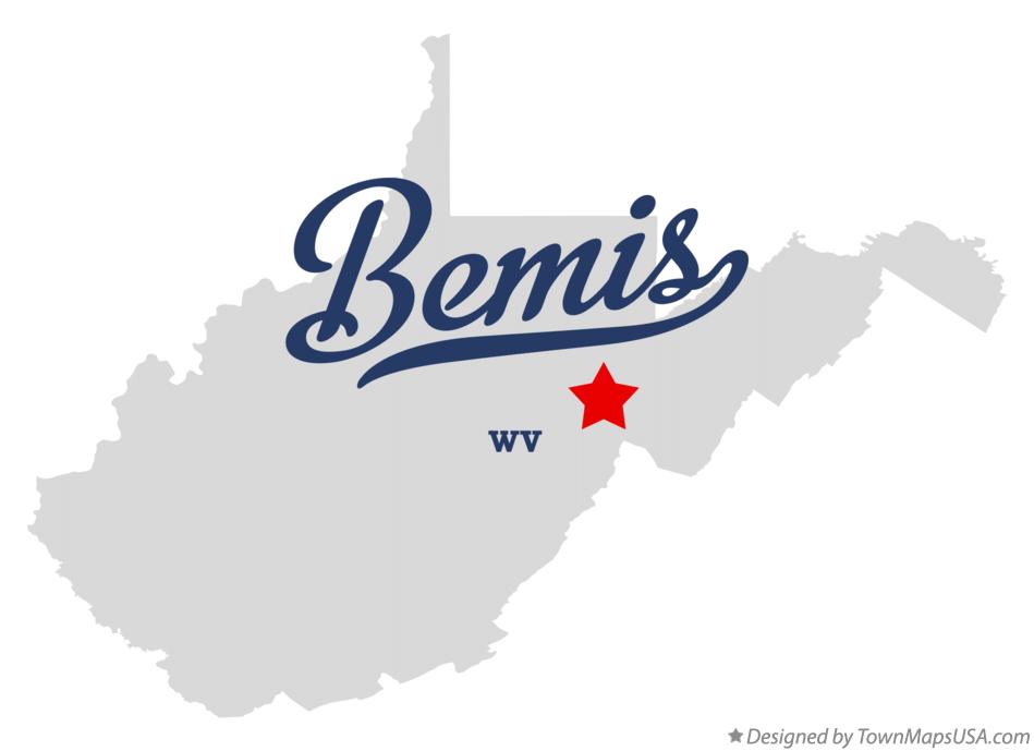 Map of Bemis West Virginia WV