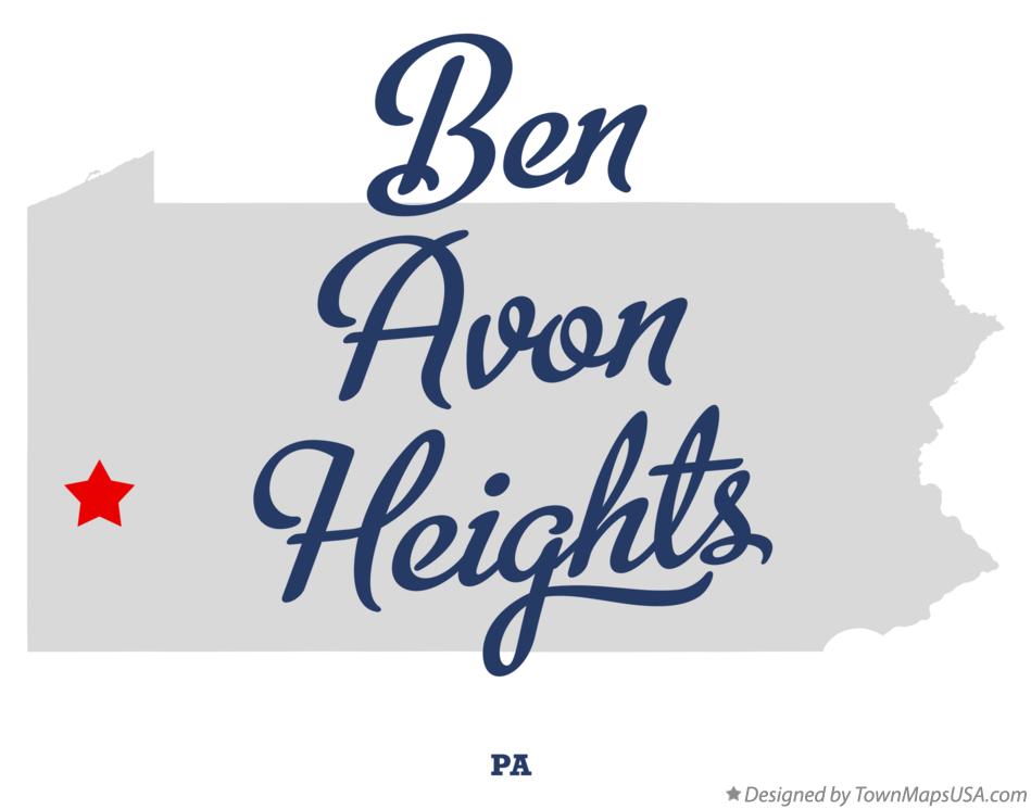 Map of Ben Avon Heights Pennsylvania PA