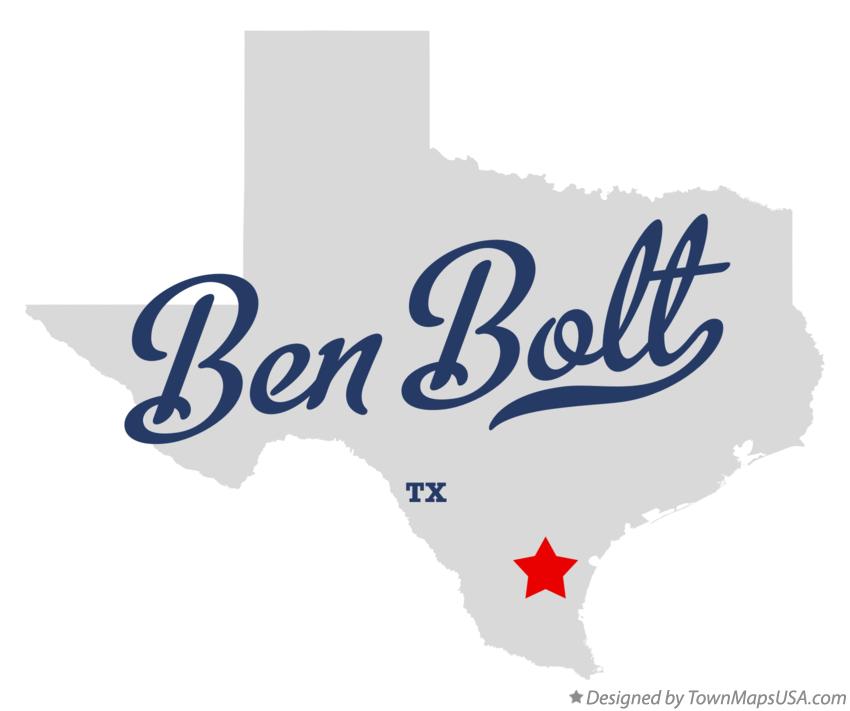 Map of Ben Bolt Texas TX