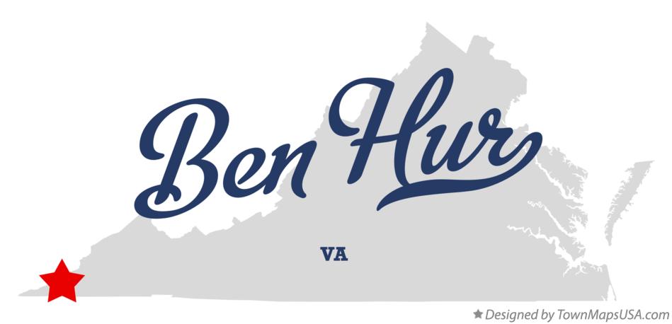 Map of Ben Hur Virginia VA