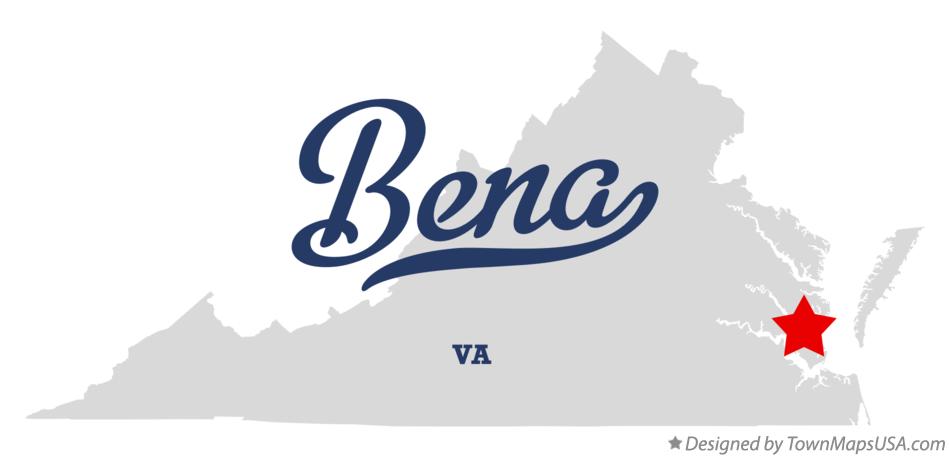 Map of Bena Virginia VA