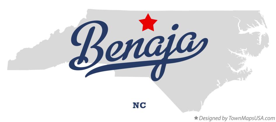 Map of Benaja North Carolina NC