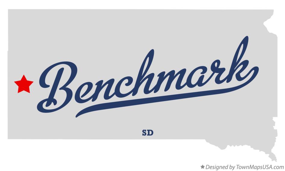 Map of Benchmark South Dakota SD