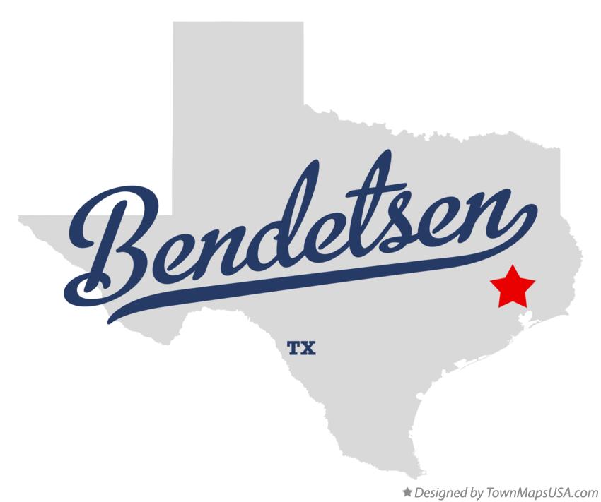 Map of Bendetsen Texas TX