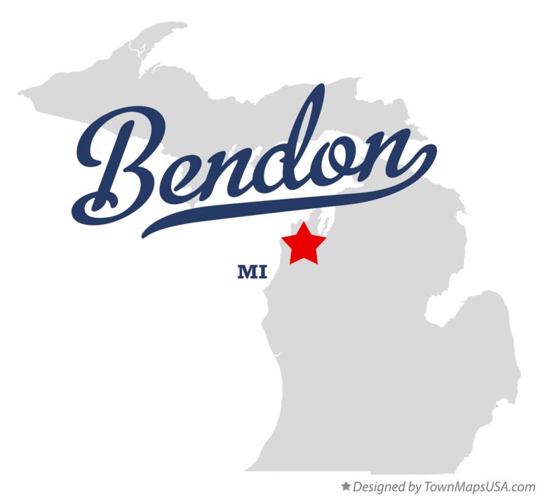 Map of Bendon Michigan MI
