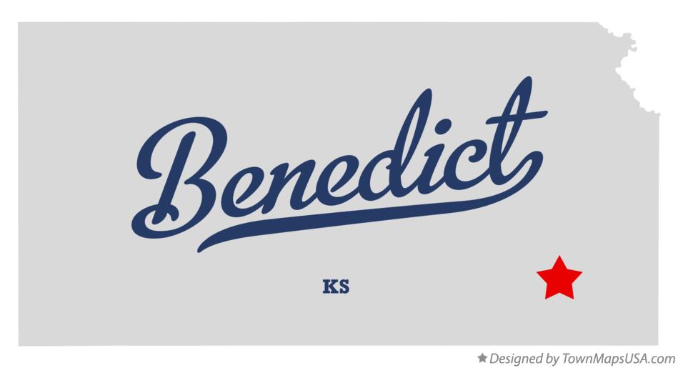 Map of Benedict Kansas KS