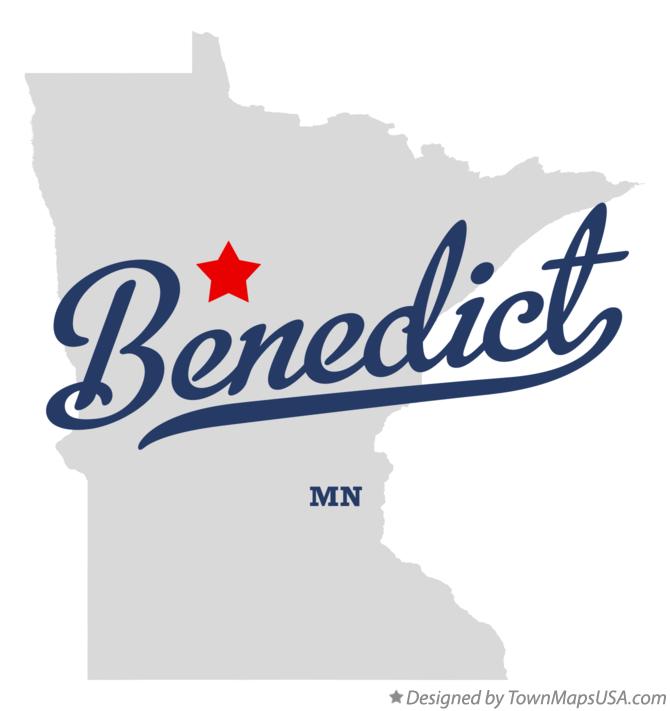 Map of Benedict Minnesota MN