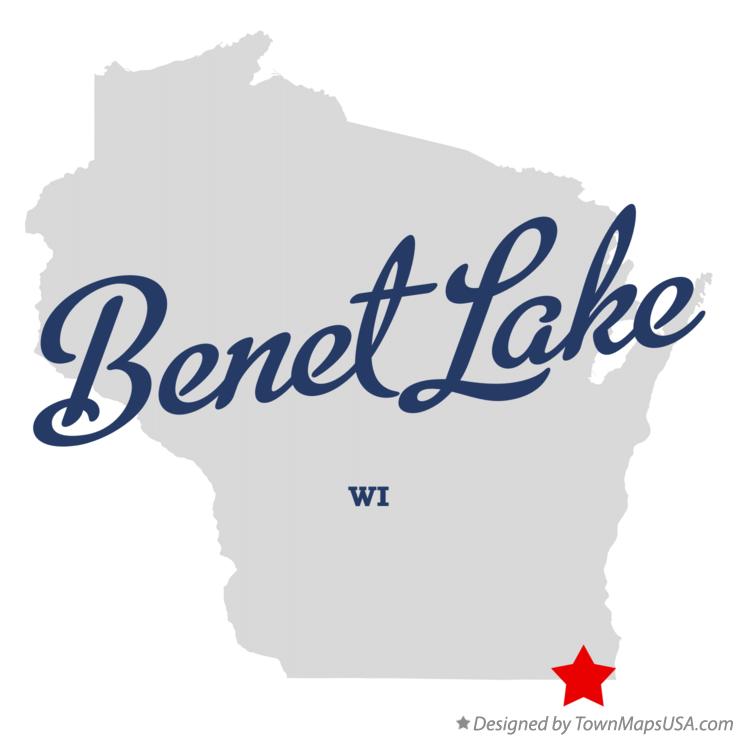 Map of Benet Lake Wisconsin WI