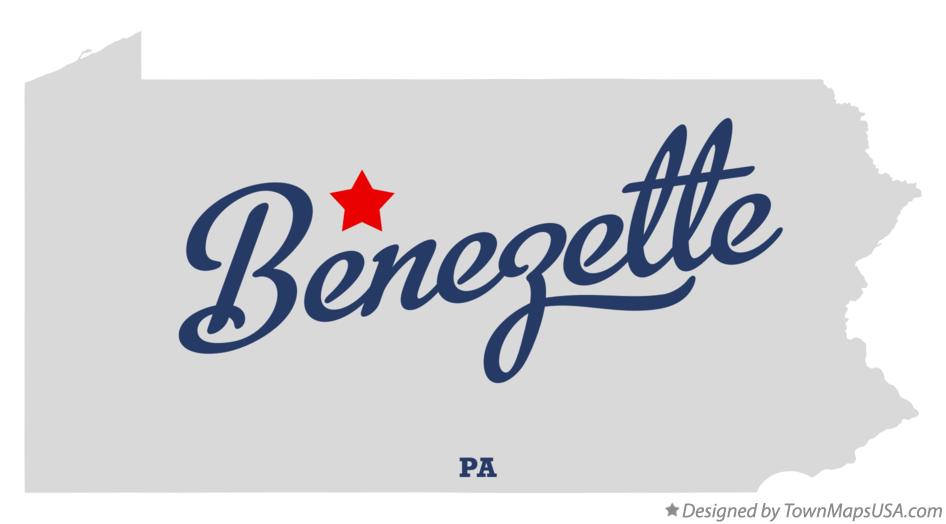 Map of Benezette Pennsylvania PA