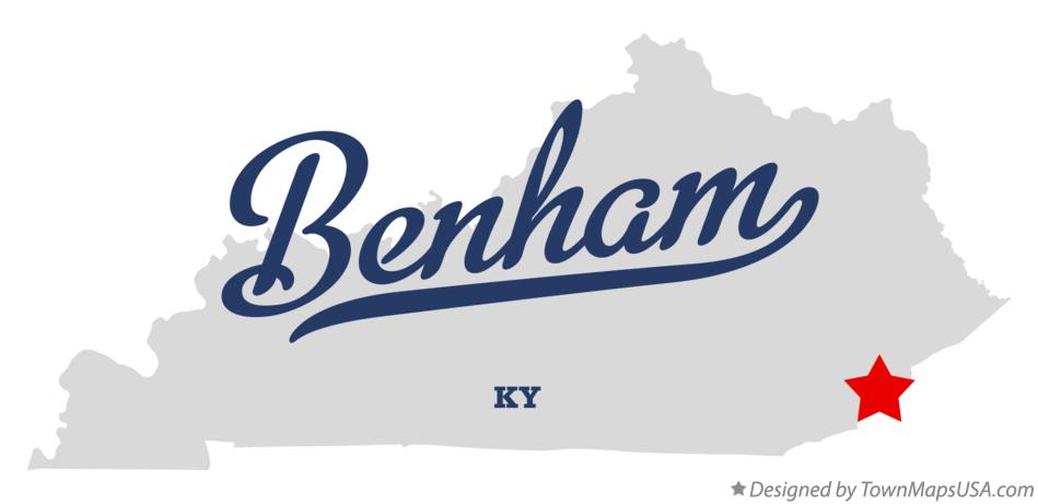 Map of Benham Kentucky KY