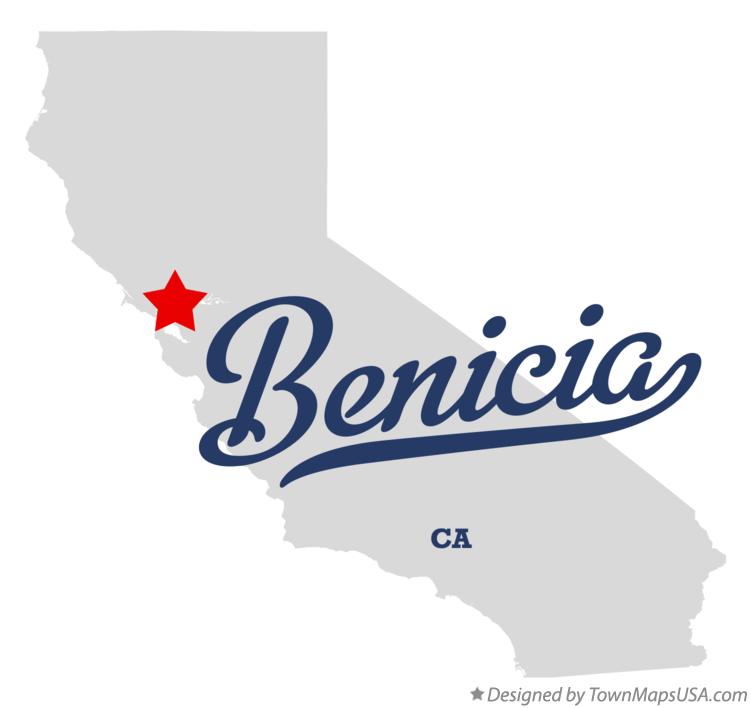 Map of Benicia California CA