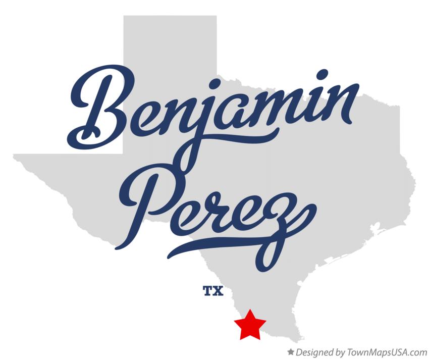 Map of Benjamin Perez Texas TX
