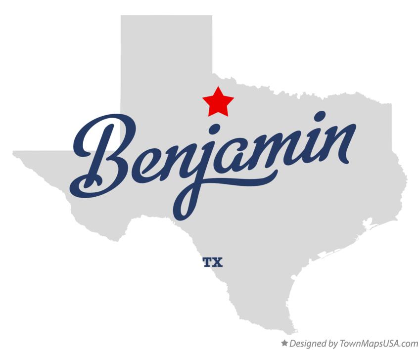 Map of Benjamin Texas TX