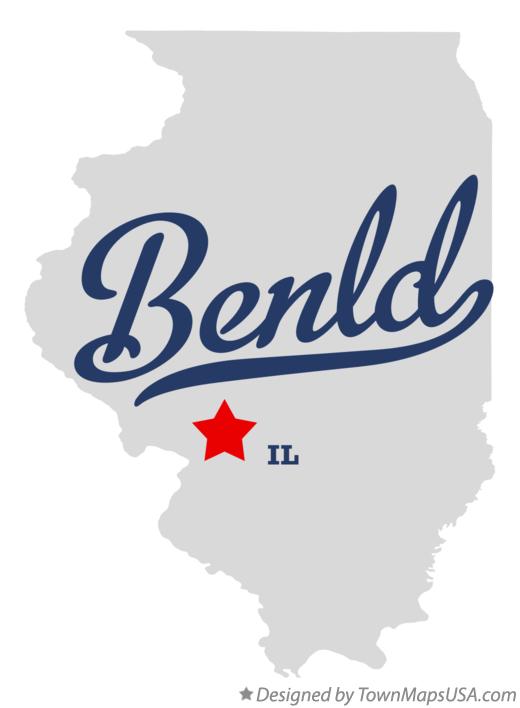 Map of Benld Illinois IL