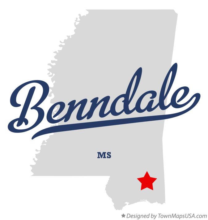 Map of Benndale Mississippi MS