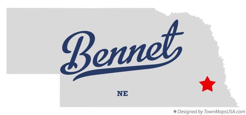 Map of Bennet Nebraska NE