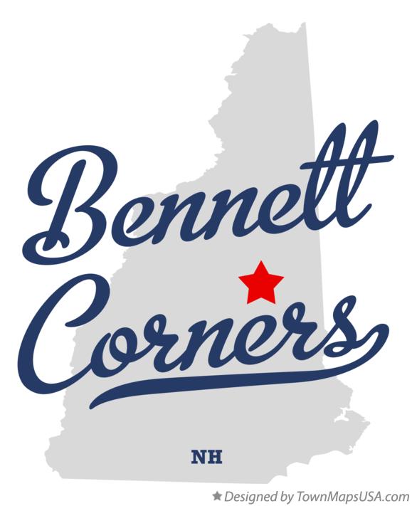Map of Bennett Corners New Hampshire NH