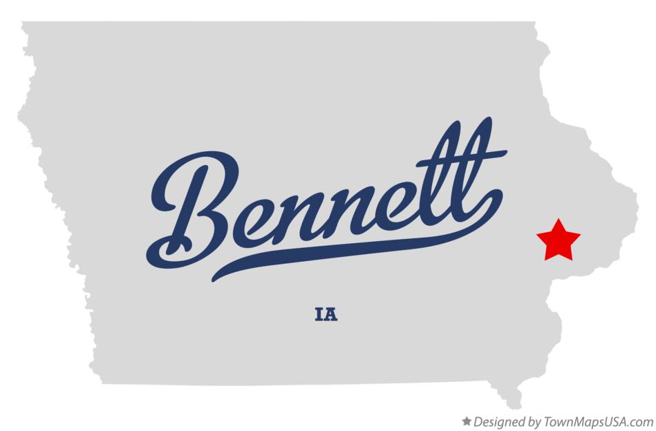 Map of Bennett Iowa IA