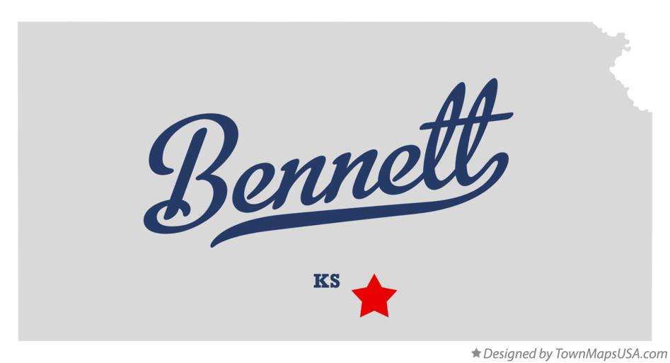 Map of Bennett Kansas KS