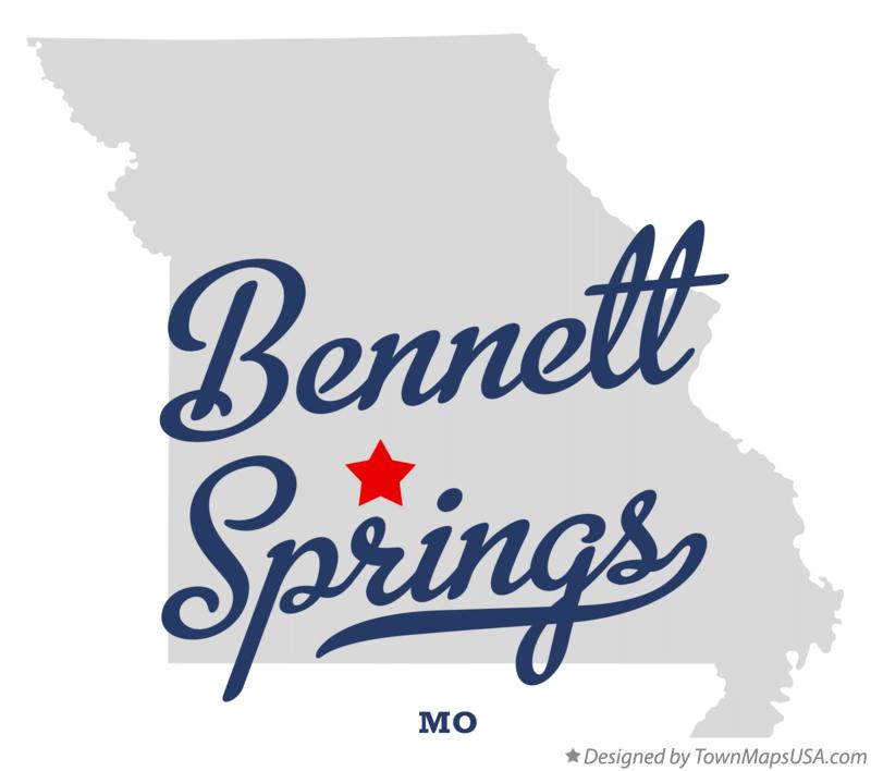 Map of Bennett Springs Missouri MO