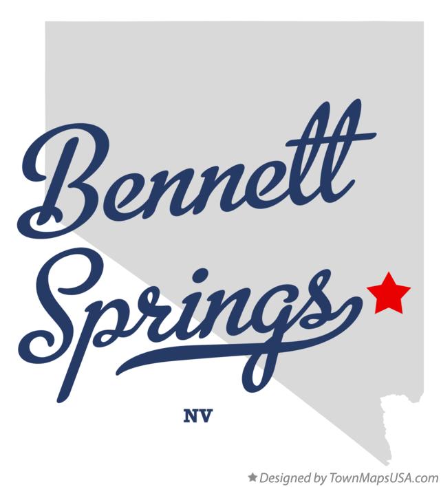 Map of Bennett Springs Nevada NV