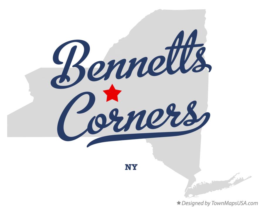 Map of Bennetts Corners New York NY