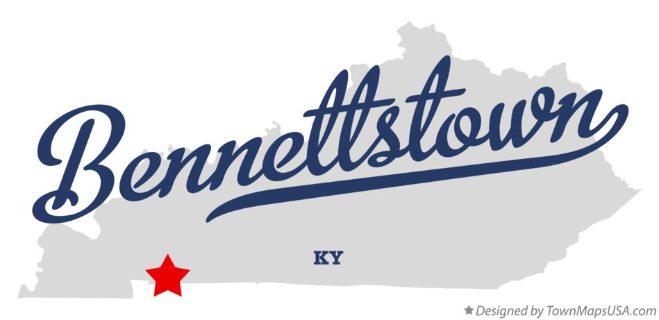 Map of Bennettstown Kentucky KY