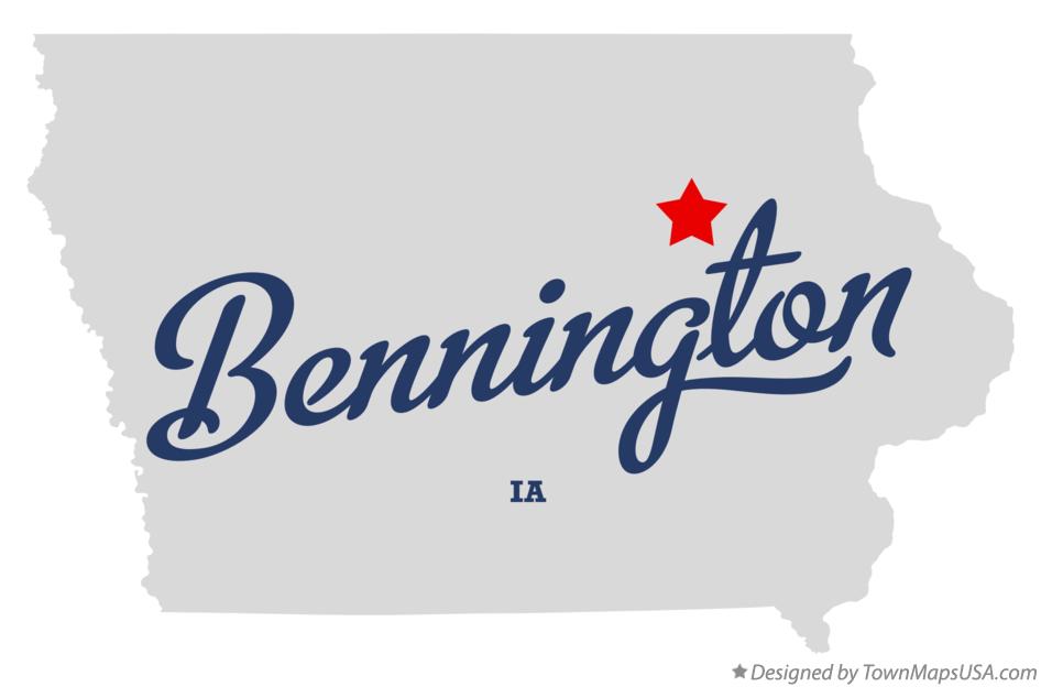 Map of Bennington Iowa IA