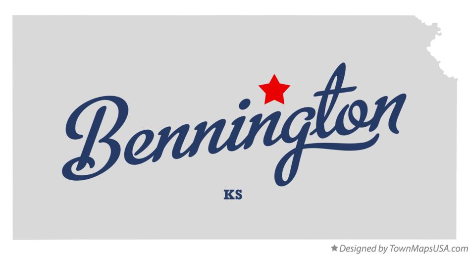 Map of Bennington Kansas KS