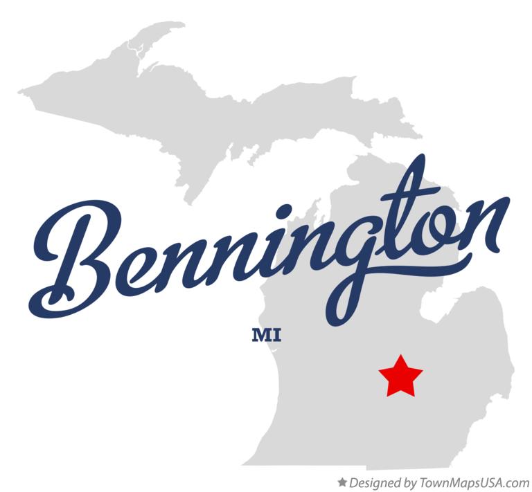 Map of Bennington Michigan MI