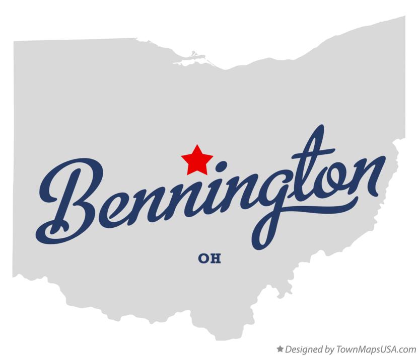 Map of Bennington Ohio OH